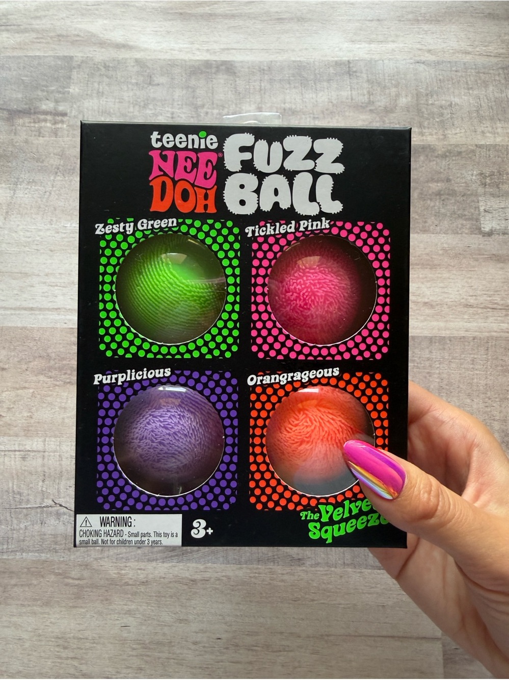 NEW SEALED Authentic Schylling Teenie NeeDoh Fuzz Ball 4pk Collectible Toy